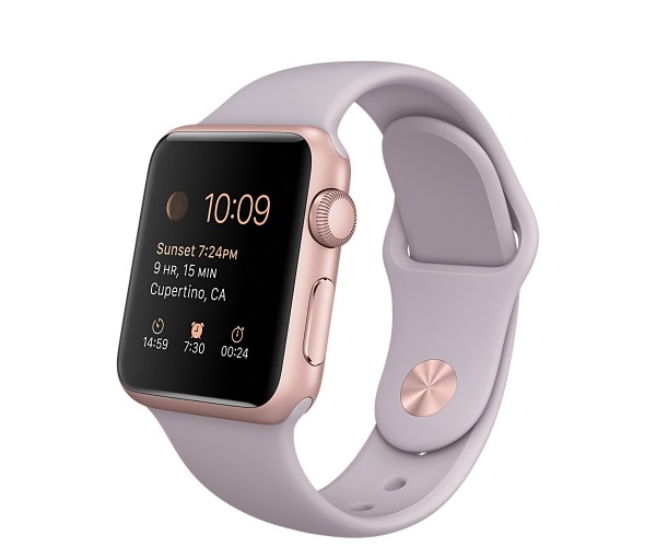 38MM ROSE GOLD ALUMINIUM CASE WITH LAVENDER SPORT BAND